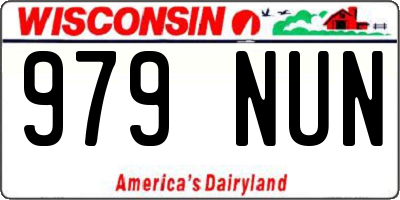 WI license plate 979NUN