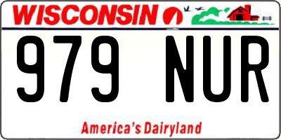 WI license plate 979NUR