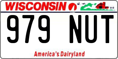 WI license plate 979NUT