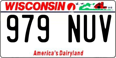 WI license plate 979NUV