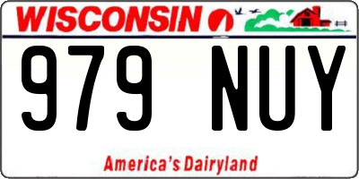 WI license plate 979NUY
