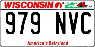 WI license plate 979NVC