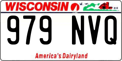 WI license plate 979NVQ
