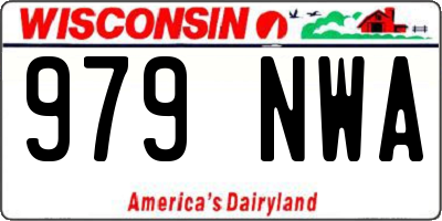 WI license plate 979NWA