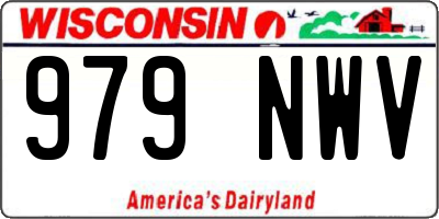 WI license plate 979NWV