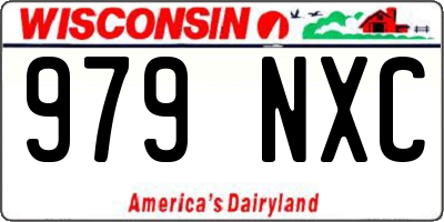 WI license plate 979NXC