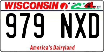 WI license plate 979NXD