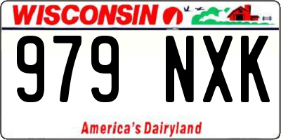 WI license plate 979NXK