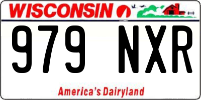 WI license plate 979NXR