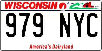 WI license plate 979NYC