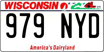 WI license plate 979NYD