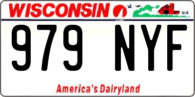 WI license plate 979NYF
