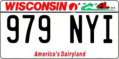 WI license plate 979NYI