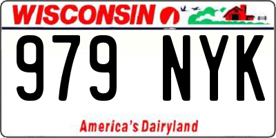WI license plate 979NYK