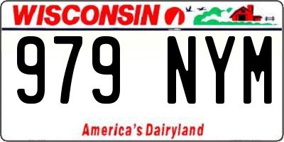 WI license plate 979NYM