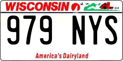 WI license plate 979NYS
