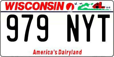 WI license plate 979NYT