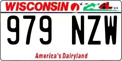 WI license plate 979NZW