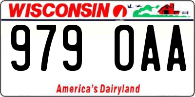 WI license plate 979OAA