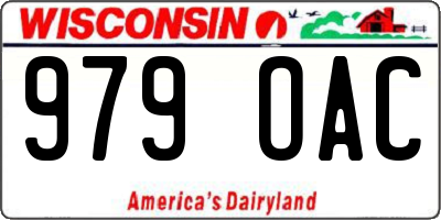 WI license plate 979OAC