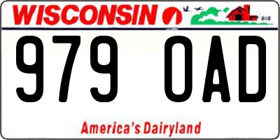 WI license plate 979OAD
