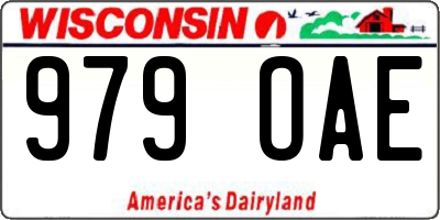 WI license plate 979OAE