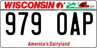 WI license plate 979OAP