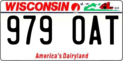 WI license plate 979OAT