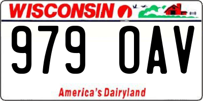 WI license plate 979OAV