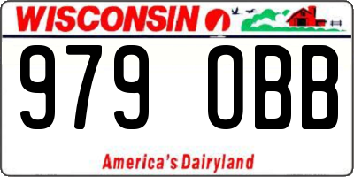 WI license plate 979OBB