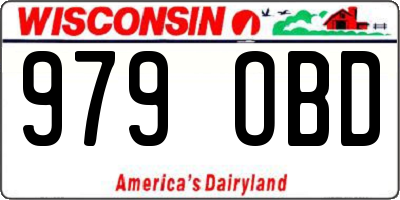 WI license plate 979OBD