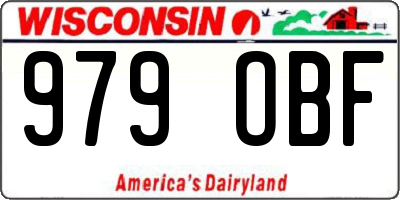 WI license plate 979OBF