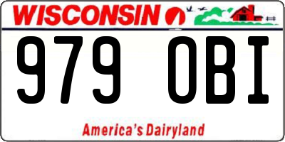 WI license plate 979OBI