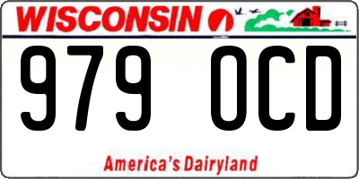 WI license plate 979OCD