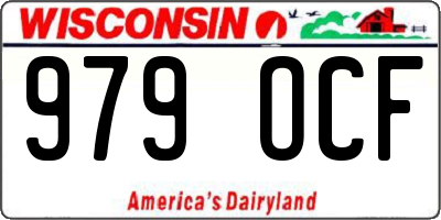 WI license plate 979OCF
