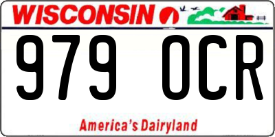 WI license plate 979OCR
