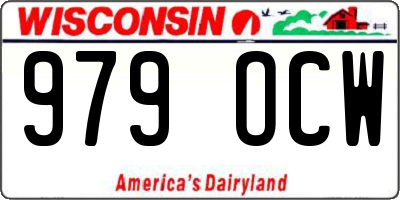 WI license plate 979OCW