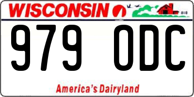 WI license plate 979ODC