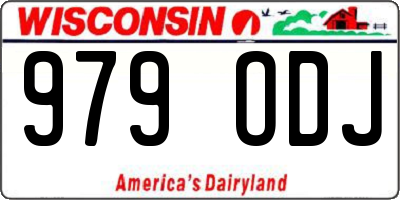 WI license plate 979ODJ