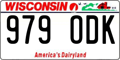 WI license plate 979ODK