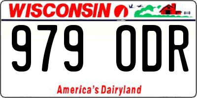 WI license plate 979ODR