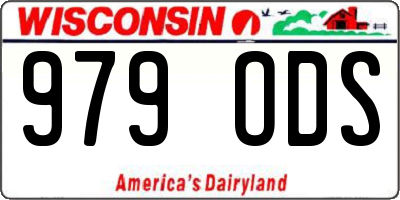 WI license plate 979ODS