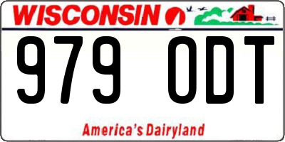 WI license plate 979ODT