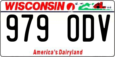 WI license plate 979ODV