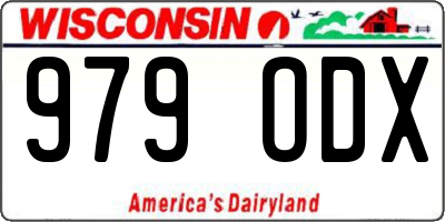 WI license plate 979ODX