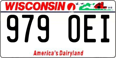 WI license plate 979OEI
