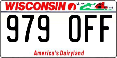 WI license plate 979OFF