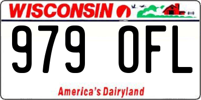 WI license plate 979OFL