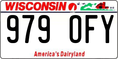 WI license plate 979OFY