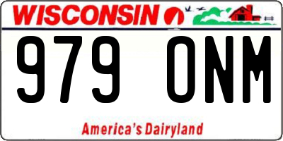 WI license plate 979ONM